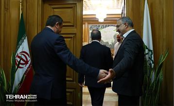 دیدار وزیر امور محلی و محیط‌زیست سوریه با شهردار تهران