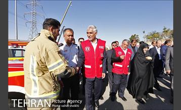 بازدید شهردار از امکانات و تجهیزات جدید سازمان آتش نشانی 4