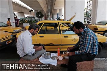 استراحت ظهرگاهی تاکسیرانان زیر پُل سیدخندان 9