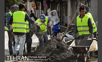 سنگ فرش خیابان پامنار‎ 32