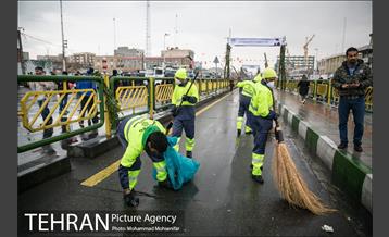 خدمات شهرداری تهران در پایان راهپیمایی ۲۲ بهمن  6
