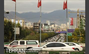 ترافیک تهران در یک روز بارانی 13