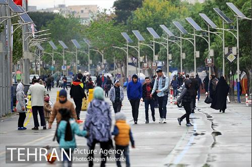 روز طبیعت بارانی در بوستان ولایت 1