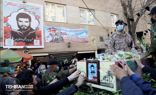 مراسم تشییع پیکر شهید سید مرتضى قدیرى در منطقه 10