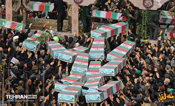 تشییع پیکر ۲۰۰ شهید گمنام دفاع مقدس در تهران 53