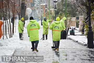روز برفی تهران در بوستان ملت 30