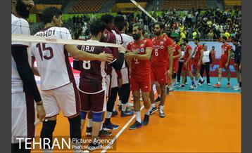 دیدار تیم های ملی والیبال ایران و قطر 23