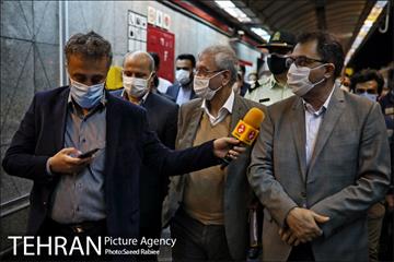 بازدید سخنگوی دولت از طرح استفاده اجباری ماسک در مترو 22