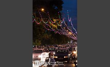 آذین بندی خیابان ولیعصر(عج) به مناسبت نیمه شعبان 1