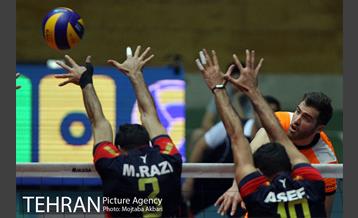 دیدار تیم های والیبال سایپا تهران و خاتم اردکان