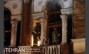 آتش سوزی ساختمان میدان حسن آباد 10