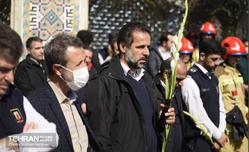 تشییع پیکر شهید آتش‌نشان «قریب رضا دارابی» 7