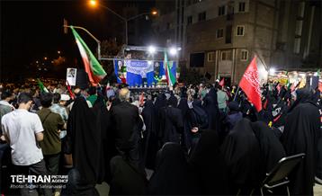 حضور شهردار تهران در تجمع شبانه میدان سما