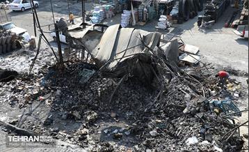 بازار آهن شآداباد پس از آتش سوزی 16