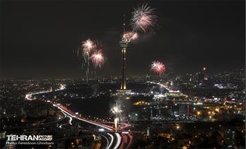 نور افشانی پایتخت از فراز برج میلاد  4