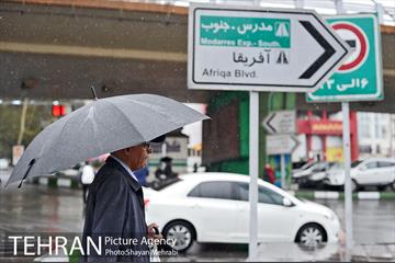 بارش باران پاییزی در تهران 8