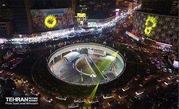 نورافشانی میدان ولیعصر(عج) به مناسبت نیمه شعبان 1