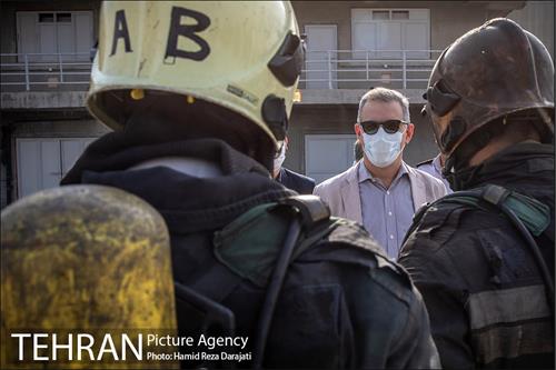 بازدید مدیرکل دفتر شهردار تهران از مرکز آموزش های آتش نشانی