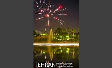 نور افشانی دریاچه باغ هنر اراضی عباس آباد به مناسب عید غدیر خم 3