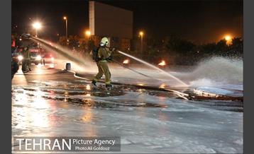 مانور اطفای حریق در پمپ بنزین شهرک استقلال 2