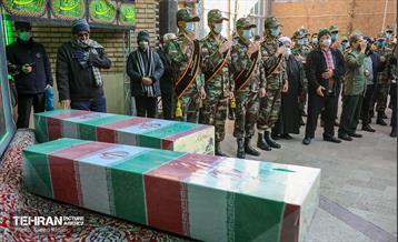 مراسم تشییع پیکر دو شهید گمنام دفاع مقدس در منطقه 11