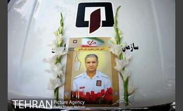 مراسم تشییع پیکر شهید آتش نشان علی قانع 1