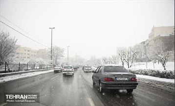 ترافیک روان در روز برفی تهران 12