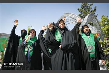 مراسم تشییع و خاکسپاری لاله های زهرایی در منطقه 5