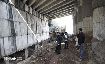 بازدید دانشجویان از پروژه مقاوم‌سازی پل تقاطع بزرگراه همت و رودخانه کن 51