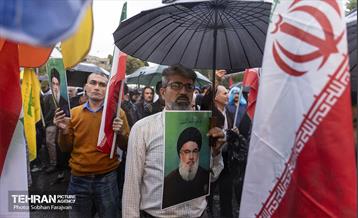 تجمع مردم تهران در محکومیت به شهادت رساندن سیدحسن نصرالله 16