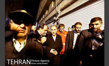 بازدید سرزده  شهردار تهران از محل آتش‌سوزی ساختمان برق حرارتی وزارت نیرو 10