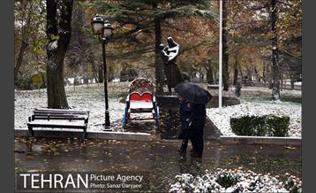 بارش برف پاییزی در تهران 6