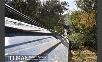 سقوط جرثقیل در بزرگراه شهید محلاتی 1