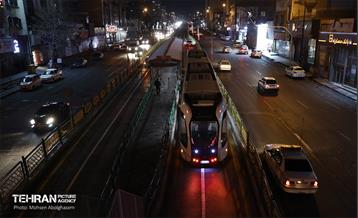 تست تراموای چرخ لاستیکی در تهران 9