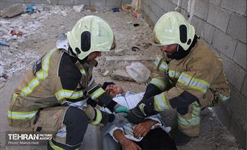 مانور ریزش آوار ساختمان 12