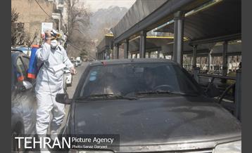 عملیات گندزدایی زدایی و ضدعفونی معابر اصلی و فرعی خیابان ولیعصر‎(عج) 16