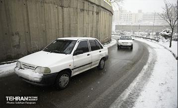 ترافیک روان در روز برفی تهران 3
