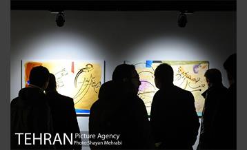 افتتاح ششمین نمایشگاه خط‌نگاره‌های ابراهیم حقیقی 4