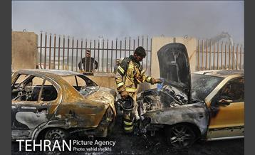 آتش سوزی در کارخانه رنگ  25