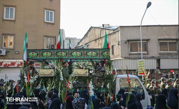 مراسم تشییع پیکر دو شهید گمنام دفاع مقدس در منطقه 11