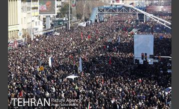 تشییع پیکر سپهبد قاسم سلیمانی و شهدای مقاومت در تهران  42