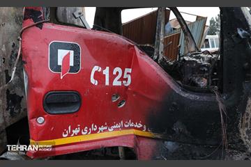 خسارات وارده به خودروهای آتش نشانی شهر تهران 21