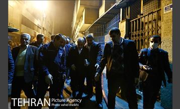 بازدید سرزده  شهردار تهران از محل آتش‌سوزی ساختمان برق حرارتی وزارت نیرو 12