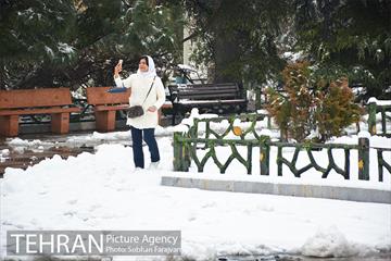 روز برفی تهران در بوستان ملت 2