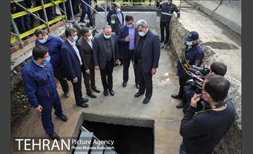 بازدید شهردار تهران از پروژه کانال شماره یک بزرگراه آزادگان 21