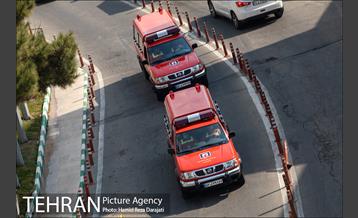 مانور عملیات آتش نشانی در شمال تهران 3