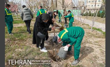 آیین درختکارى خبرنگاران در بوستان زندگى 7