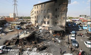 بازار آهن شآداباد پس از آتش سوزی 13