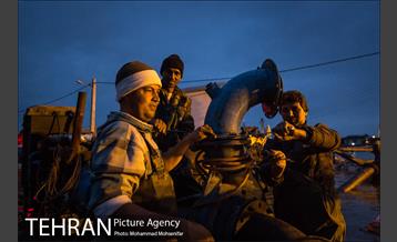 عملیات تخلیه آب از محلات گمیشان 35