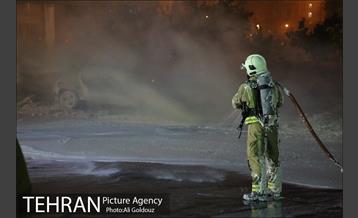 مانور اطفای حریق در پمپ بنزین شهرک استقلال 9